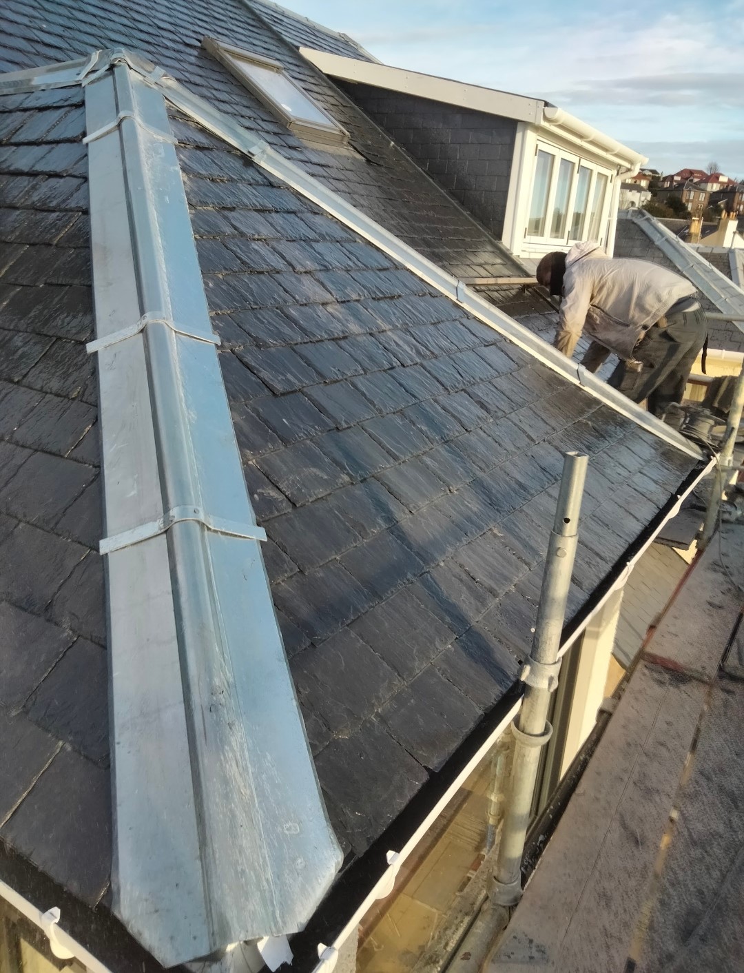 Finished job with new Rubber Roof installed.